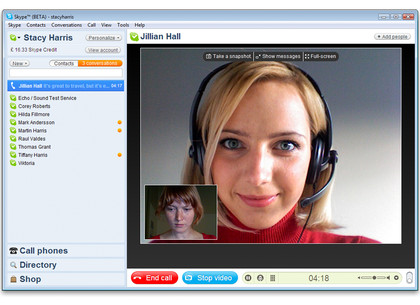 Video calling on Skype